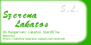 szerena lakatos business card